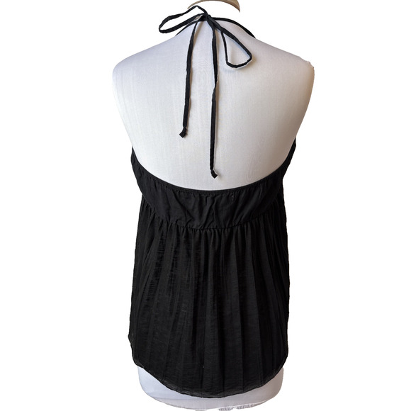 American Eagle Women's XL Y2K Babydoll Halter Embroidered Top Whimsigoth Boho - Picture 2 of 7